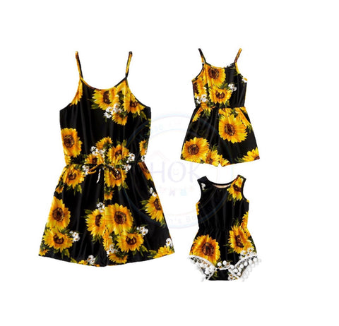 Mommy & Me Sunflower Romper