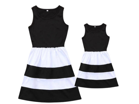 Black & White Mommy & Me Dress