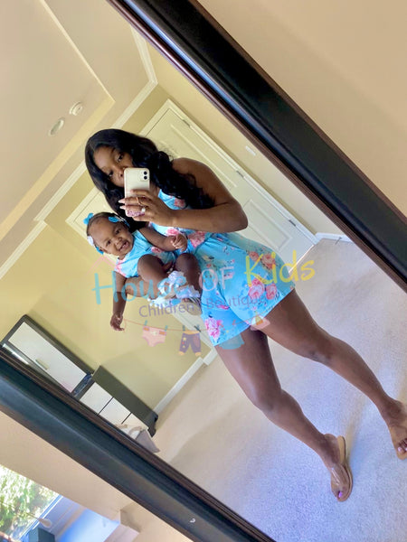 Blue Rose Mommy & Me Romper