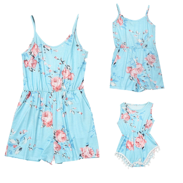 Blue Rose Mommy & Me Romper