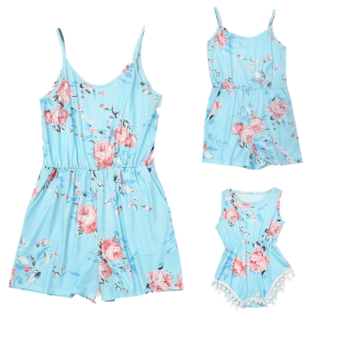 Blue Rose Mommy & Me Romper